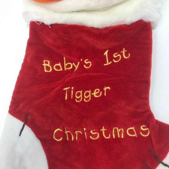 Disney Winnie the Pooh Babys 1st Tigger Plush Red Holiday Christmas Stocking 17" - Picture 2 of 8